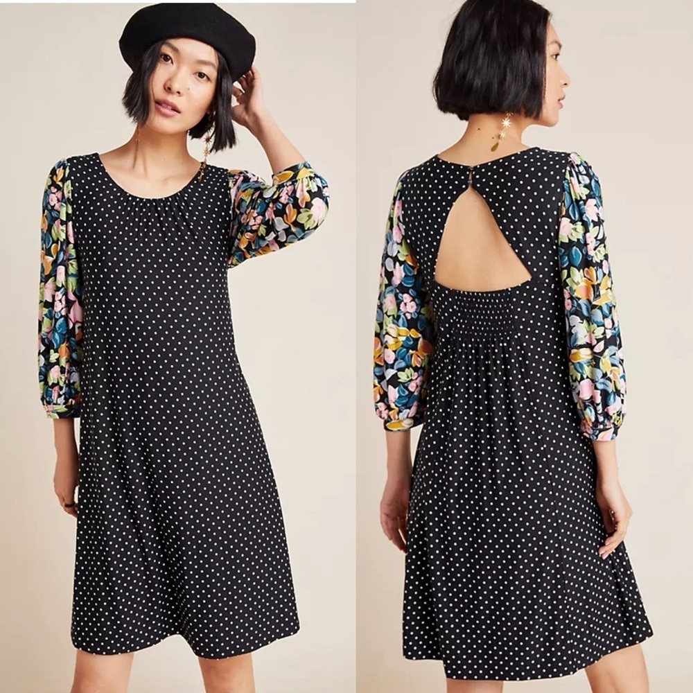 Maeve by Anthropologie Sawyer Balloon-Sleeved Tunic Dress Size Medium